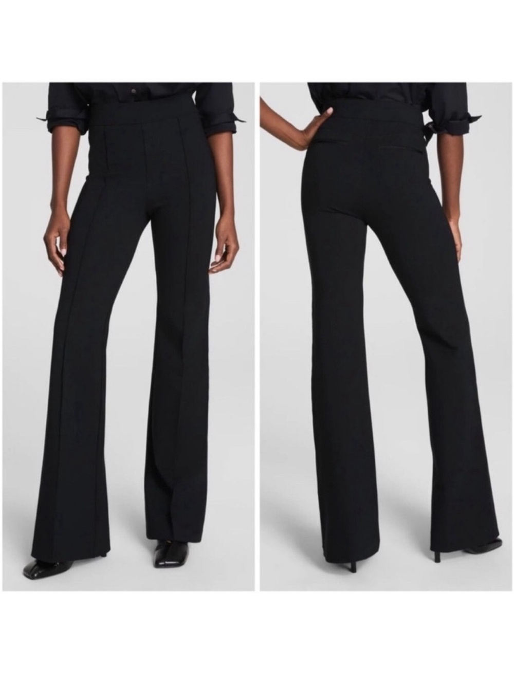 SPANX Black Boot‑Flare Sculpting Pants